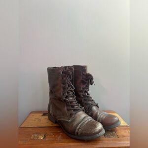 Steve Madden Brown Combat Boots